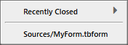 Editor Tabs List (Example)