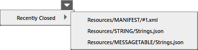 Editor Tabs List Recently Closed Examples