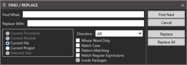 Find / Replace