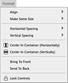 Format Menu Format Menu