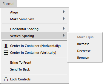 Format Vertical Spacing Menu Format Vertical Spacing Menu