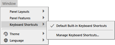 Window Keyboard Shortcuts Menu